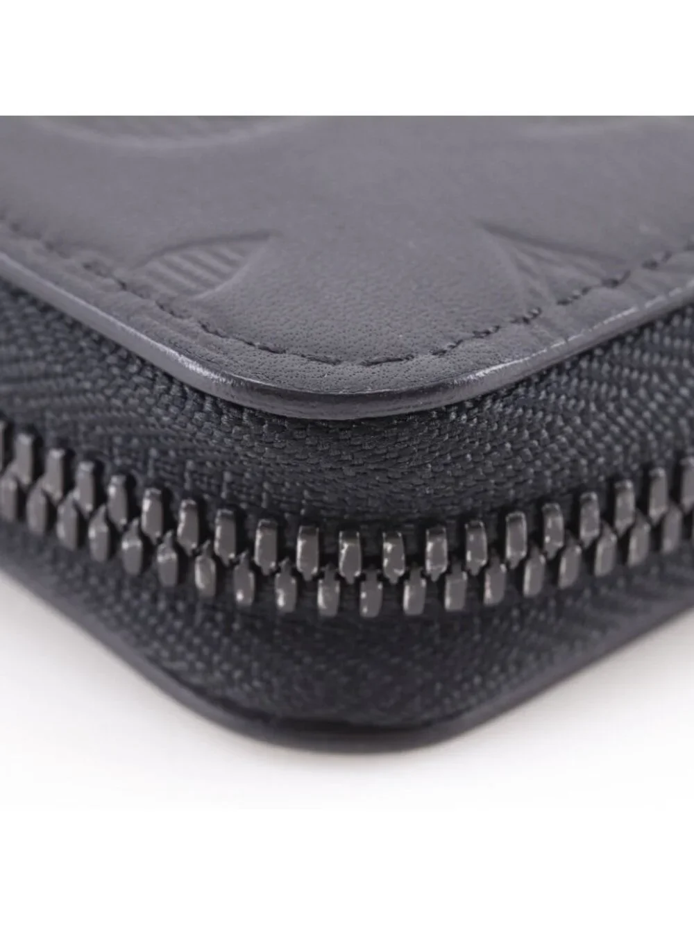 Louis Vuitton Zippy Wallet Vertical Monogram Shadow Leather Noir Black